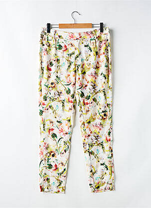 Pantalon chino fermeture zippée sous rabat boutonné taille normale blanc SALSA femme