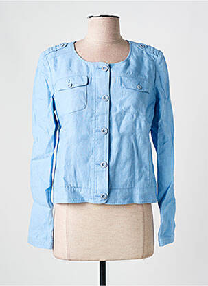 Veste casual col rond bleu SAINT JAMES femme