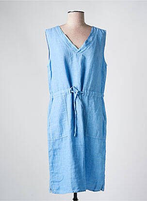 Robe mi-longue sans manche sans manche bleu SIGNE NATURE femme