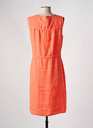 Robe mi-longue sans manche sans manche orange SIGNE NATURE femme