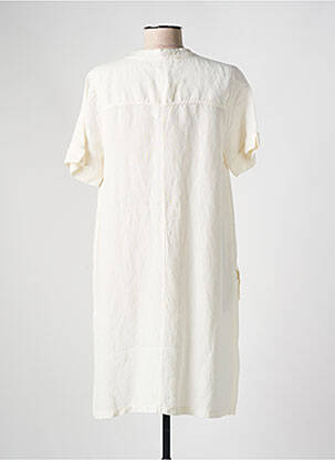 Robe mi-longue manches courtes manches courtes blanc PAKO LITTO femme