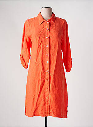 Robe mi-longue manches longues manches longues orange IMPAQT femme