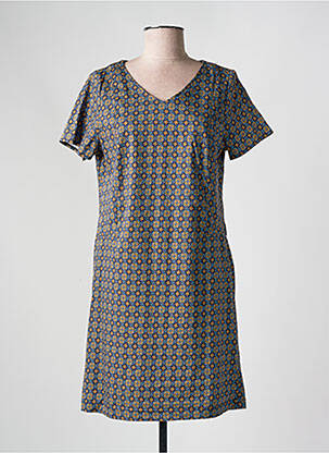 Robe courte manches courtes manches courtes bleu IMPAQT femme