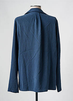 Chemisier coupe droite manches longues bleu MUS & BOMBON femme