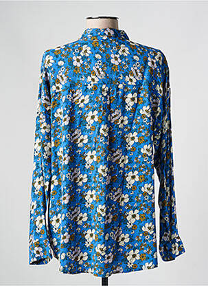 Chemisier imprimé fleurs manches longues bleu INDI & COLD femme