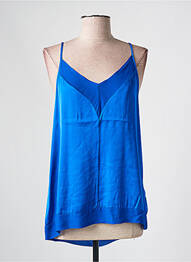 Top manches bretelles ajustables fines bretelles bleu PAKO LITTO femme