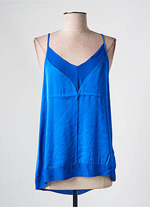 Top manches bretelles ajustables fines bretelles bleu PAKO LITTO femme