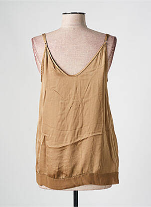 Top manches bretelles ajustables fines bretelles marron PAKO LITTO femme