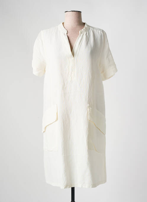 Robe mi-longue blanc PAKO LITTO pour femme