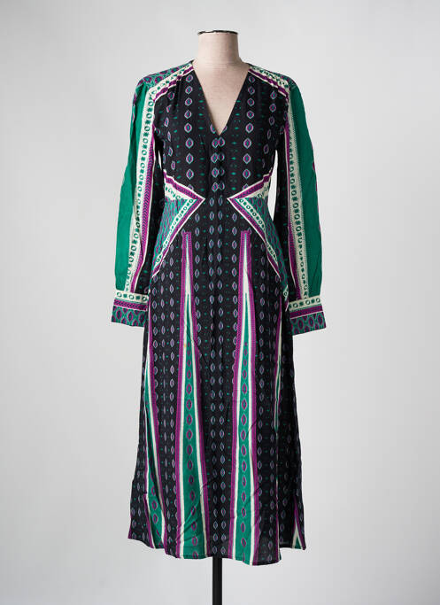 Robe mi-longue noir ANGE pour femme