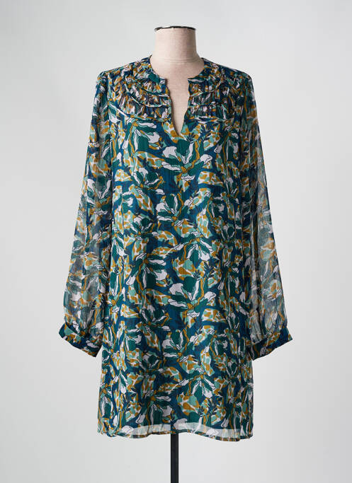 Robe mi-longue vert ANGE pour femme