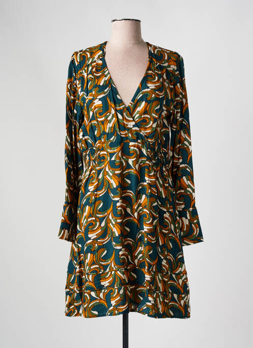 Robe mi-longue vert ANGE pour femme