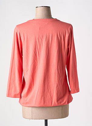 Blouse tissage popeline manches 3/4 orange BRANDTEX femme