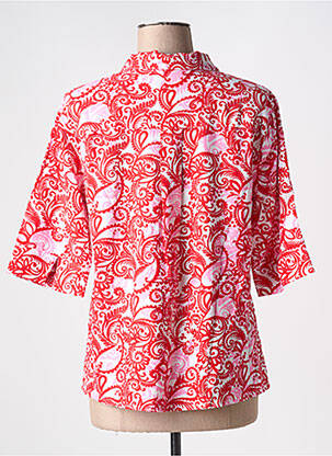 Chemisier coupe cintrée manches 3/4 rouge BRANDTEX femme