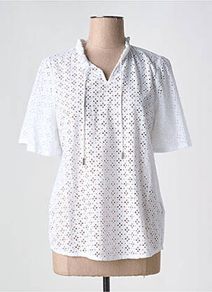 Blouse manches courtes manches courtes blanc COPENHAGEN femme