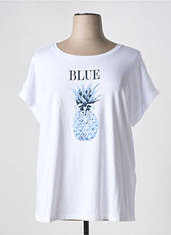 T-shirt coupe droite manches courtes blanc BRANDTEX femme