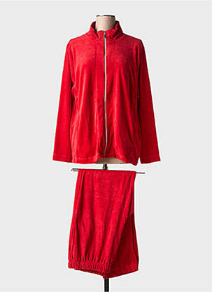 Pyjama coupe droite rouge BRANDTEX femme