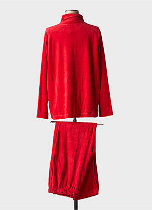 Pyjama coupe droite rouge BRANDTEX femme