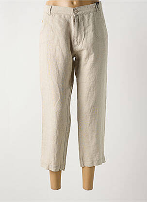 Pantacourt coupe droite taille normale beige IMPAQT femme