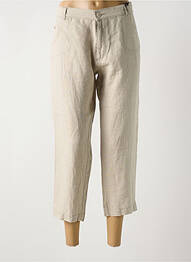 Pantacourt coupe droite taille normale beige IMPAQT femme