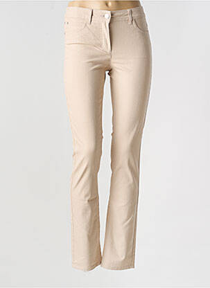 Jeans coupe slim stretch taille normale beige BRANDTEX femme