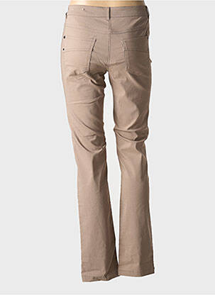 Pantalon slim tissage popeline taille normale marron SIGNATURE femme