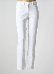 Jeans coupe slim stretch taille normale blanc BRANDTEX femme
