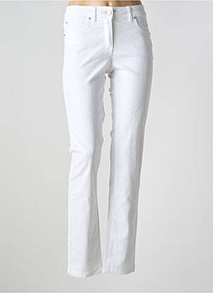 Jeans coupe slim stretch taille normale blanc BRANDTEX femme