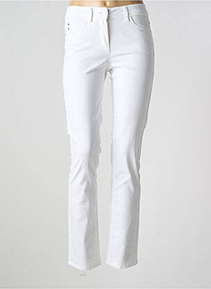 Jeans coupe slim stretch taille normale blanc BRANDTEX femme