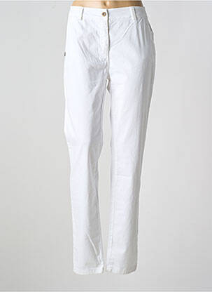 Pantalon chino tissage popeline taille normale blanc PAKO LITTO femme