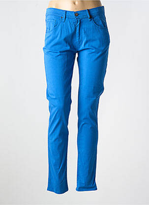 Pantalon slim tissage popeline taille normale bleu IMPAQT femme