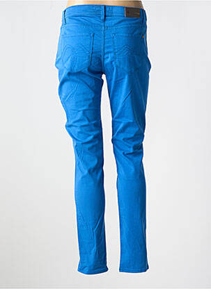 Pantalon slim tissage popeline taille normale bleu IMPAQT femme