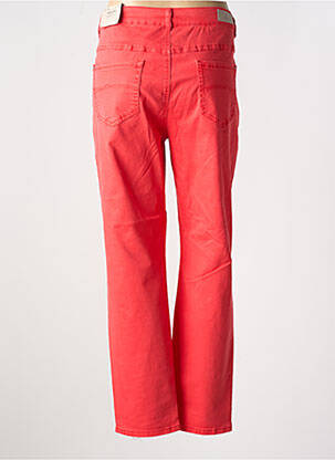 Pantalon slim tissage popeline taille normale rouge BRANDTEX femme