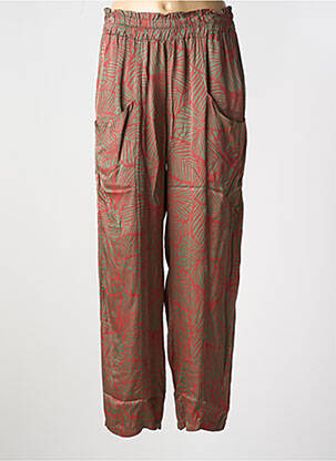 Pantalon droit taille haute taille haute vert PAKO LITTO femme