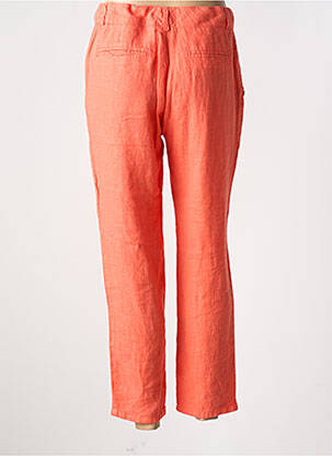 Pantalon 7/8 fermeture zippée sous rabat boutonné taille normale orange IMPAQT femme