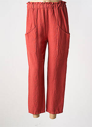 Pantalon 7/8 taille haute taille haute orange PAKO LITTO femme