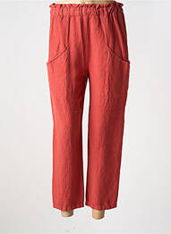 Pantalon 7/8 taille haute taille haute orange PAKO LITTO femme