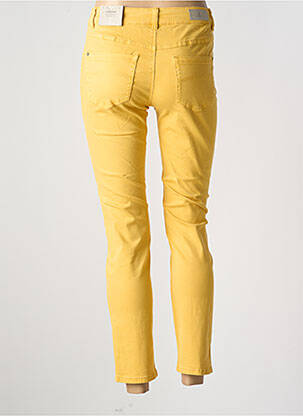 Pantalon 7/8 tissage popeline taille normale jaune BRANDTEX femme
