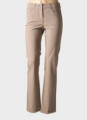 Pantalon slim marron SIGNATURE pour femme seconde vue