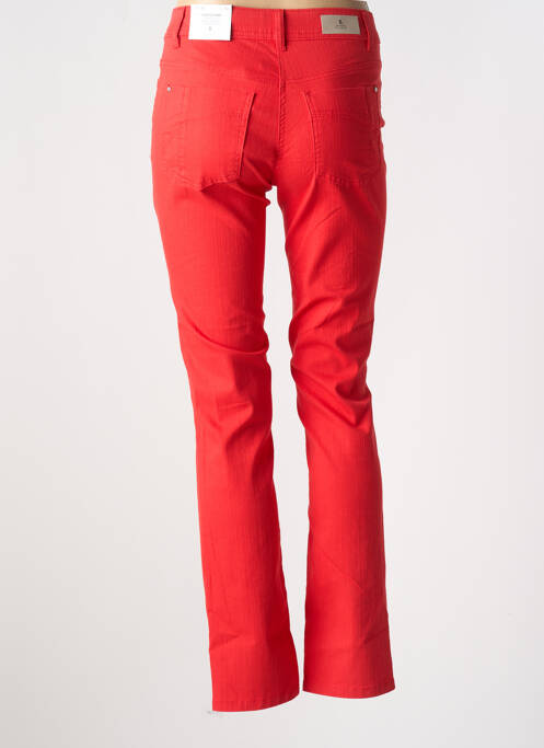 Jeans coupe slim stretch taille normale rouge BRANDTEX femme