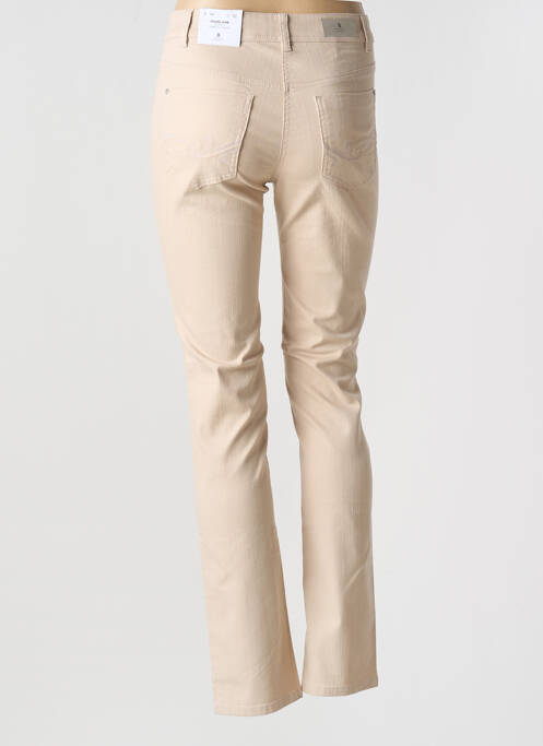 Jeans coupe slim beige BRANDTEX pour femme