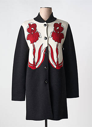 Manteau long noir MOSCHINO pour femme