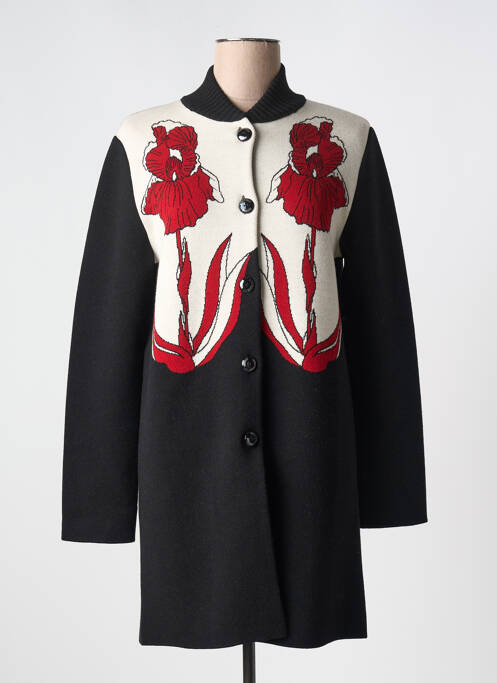 Manteau long noir MOSCHINO pour femme