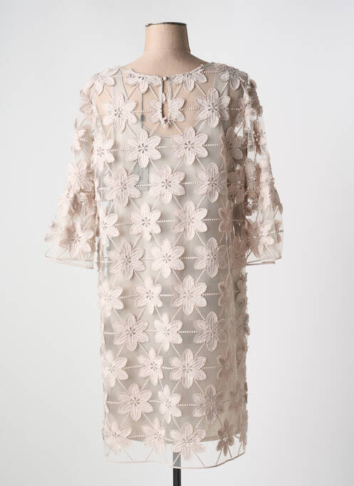 Robe mi-longue beige D.EXTERIOR pour femme