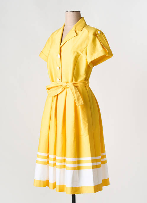 Robe mi-longue jaune MOSCHINO pour femme