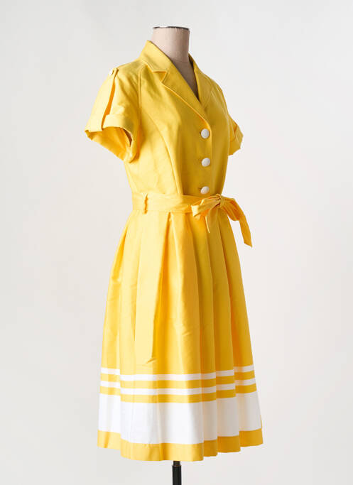 Robe mi-longue jaune MOSCHINO pour femme