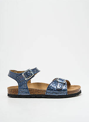 Sandales/nu pieds tissage tissage pailleté bout ouvert bleu REQINS fille