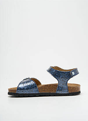 Sandales/nu pieds tissage tissage pailleté bout ouvert bleu REQINS fille