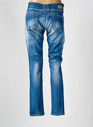 Jeans coupe slim effet usé délavé taille basse bleu SALSA femme