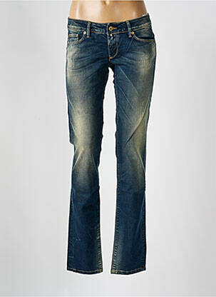Jeans coupe slim effet usé délavé taille basse bleu SALSA femme